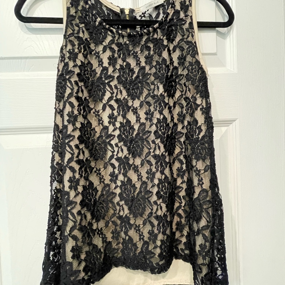 Elegant Black Lace Tank